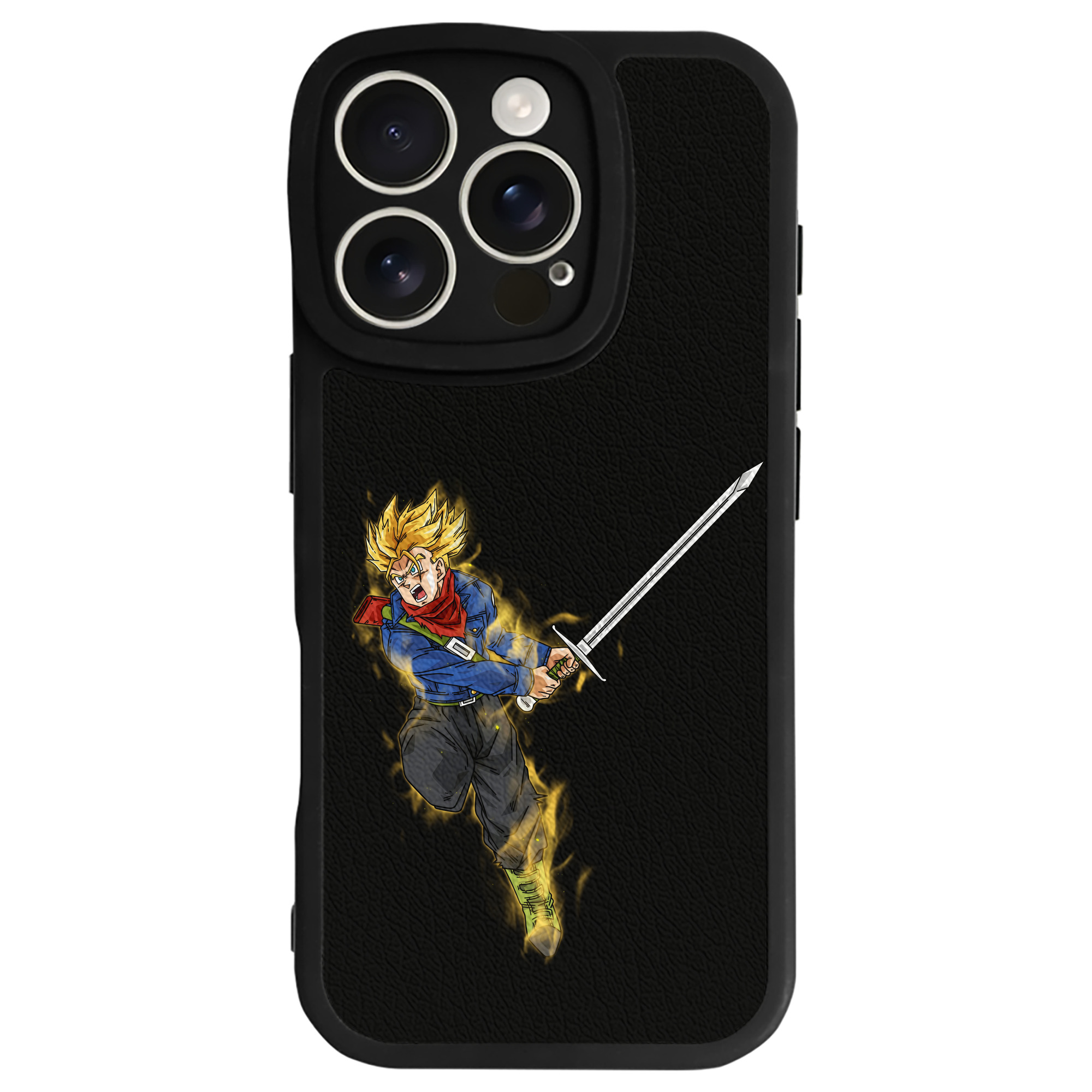 （画像用） ドラゴンボール トランクス（Torankusu）DRAGON BALL Trunks 【iPhone 16シリーズ対応】シリコンスマホケース（レザー調） 材質：シリコン